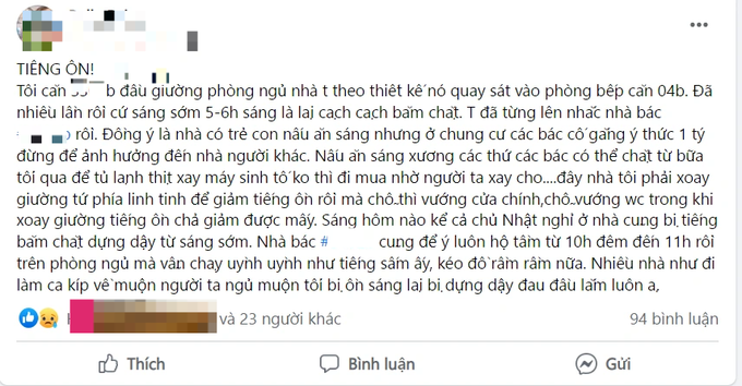 Tiếng động lạ lúc nửa đêm khiến dân chung cư tranh cãi nảy lửa