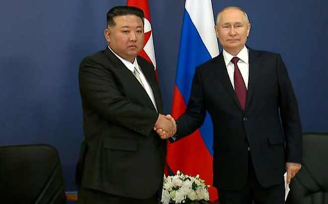 Hé lộ thực đơn bữa tối ông Putin tiếp đãi ông Kim Jong Un